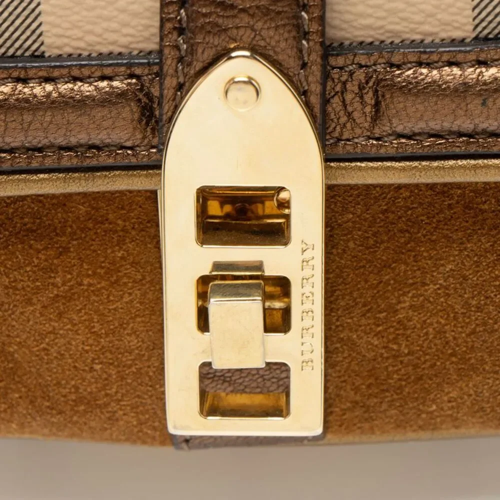 Burberry Haymarket Check Berkeley Mini Crossbody - Picture 8 of 12